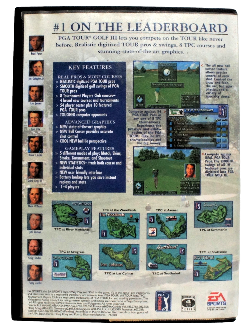 PGA Tour Golf III Sega Mega Drive *Complete* (Pre-Owned)