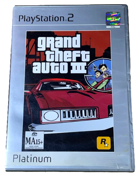 Grand Theft Auto III PS2* (Platinum) PAL *Complete with Manual and Map* (Preowned)