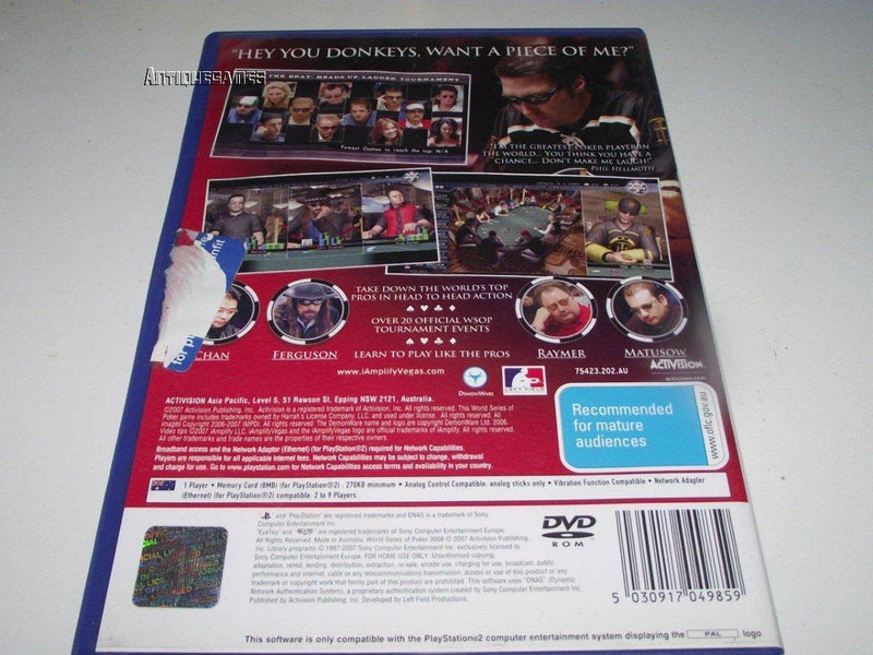 World Series of Poker 2008 PS2 PAL *Complete*  (Preowned)