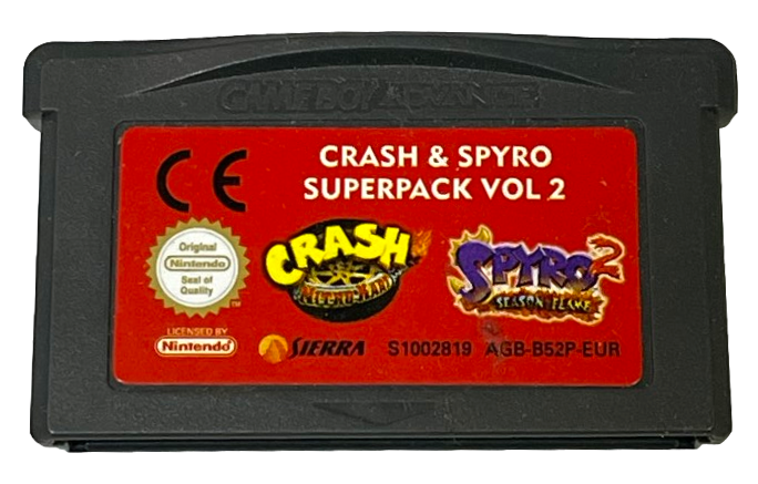 Crash & Spyro Superpack Vol 2 Nintendo Gameboy Advance Genuine Cartridge (Preowned)