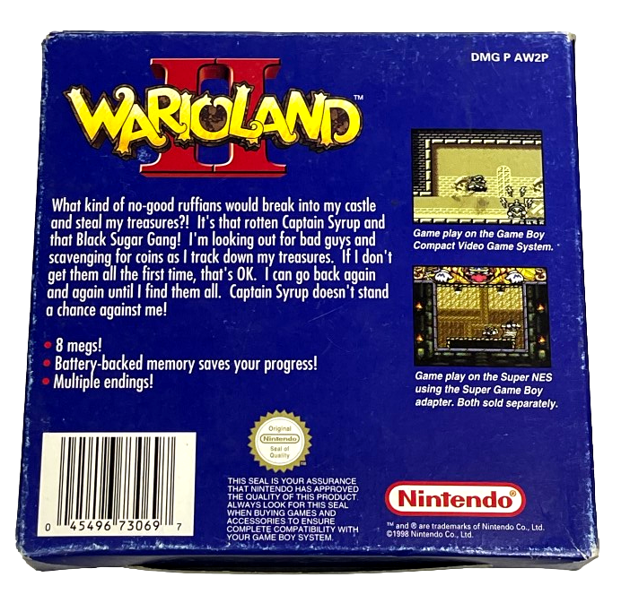 Wario Land II Nintendo Gameboy *Complete* Boxed