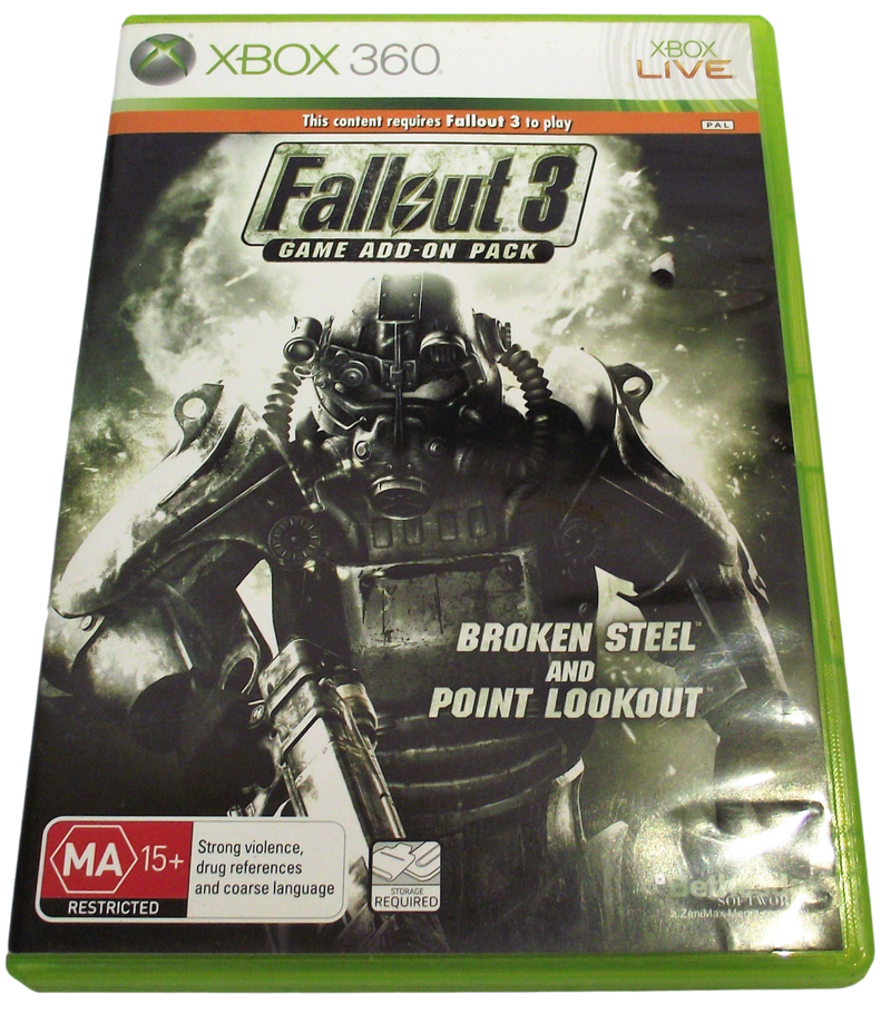 Fallout 3 Game Add-On Pack: Broken Steel And Point Lookout XBOX 360 PAL (Pre-Owned)