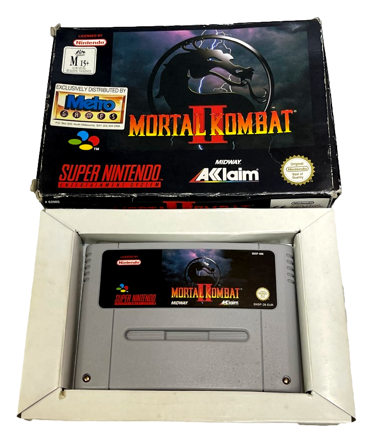 Mortal Kombat II Nintendo SNES Boxed PAL *No Manual* (Preowned)