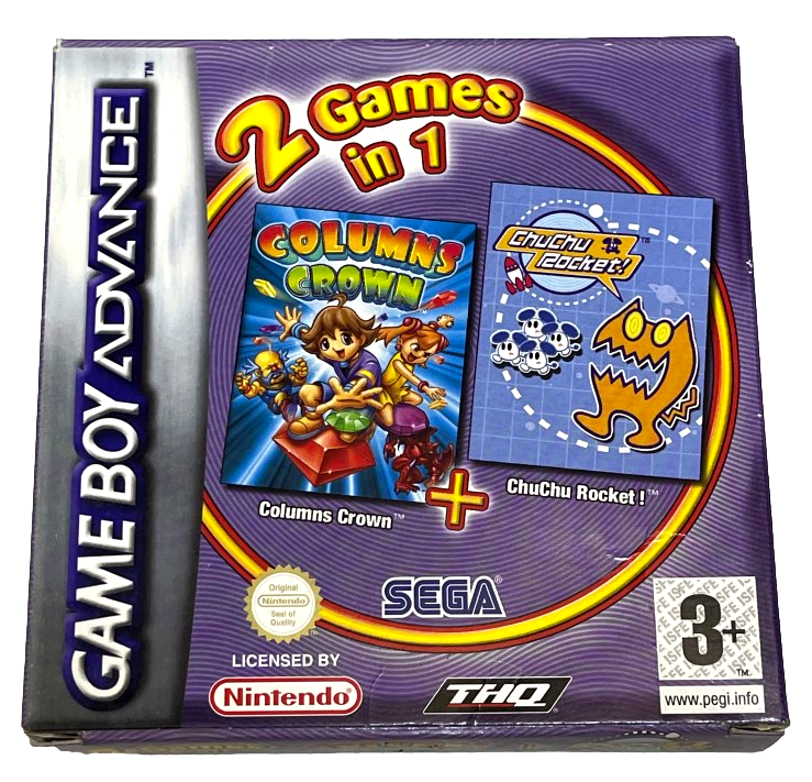 Columns Crown / ChuChu Rocket Nintendo Gameboy Advance GBA *Complete* Boxed