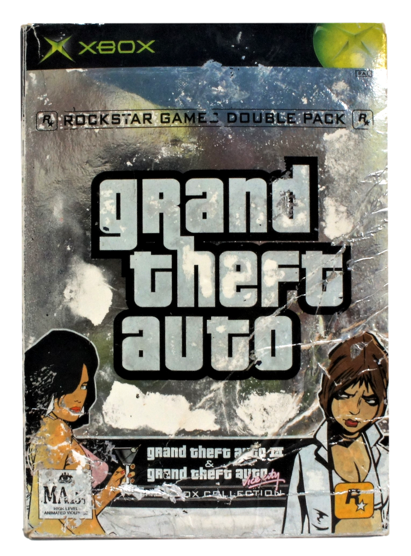 Grand Theft Auto Double Pack XBOX Original PAL *Complete* Damaged Outer Sleeve* (Pre-Owned)