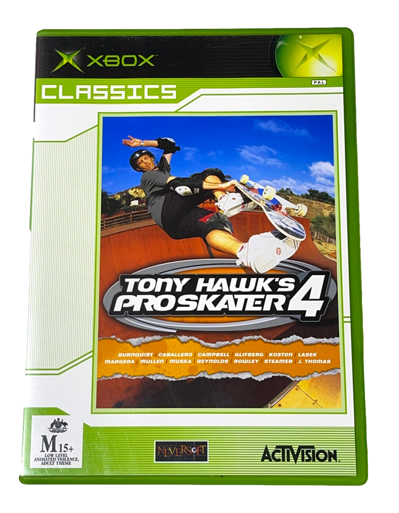 Tony Hawk's Pro Skater 4 XBOX PAL (Classics) *Complete*