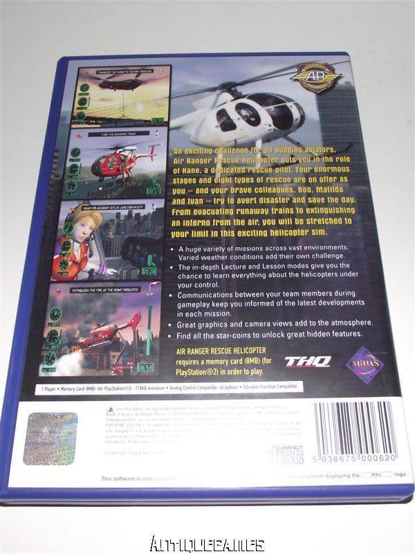 Air Ranger Rescue Helicopter PS2 PAL *No Manual* (Preowned)