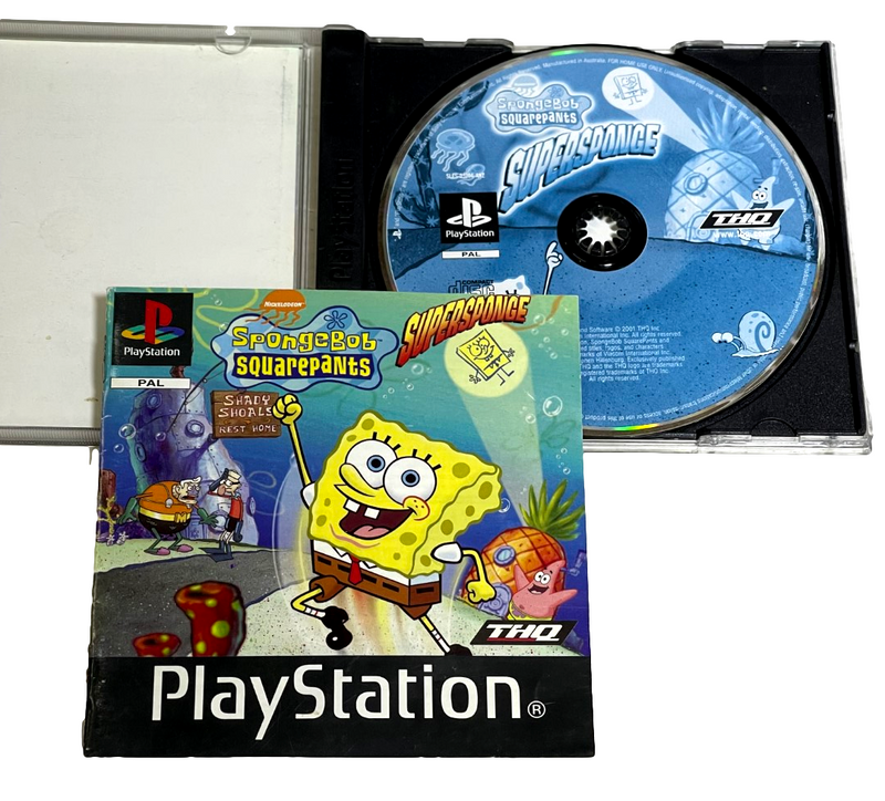 Spongebob Squarepants Supersponge PS1 PS2 PS3 PAL *Complete* (Preowned)