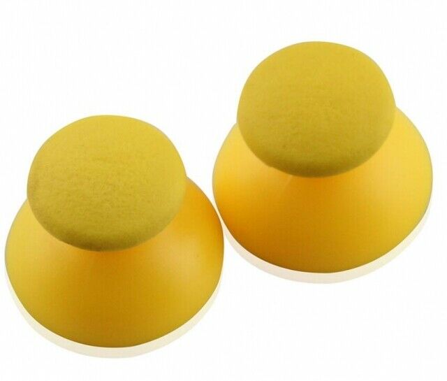 Pair of Yellow Analog Thumbstick Caps PS2 Playstation 2 Dual Shock Controller