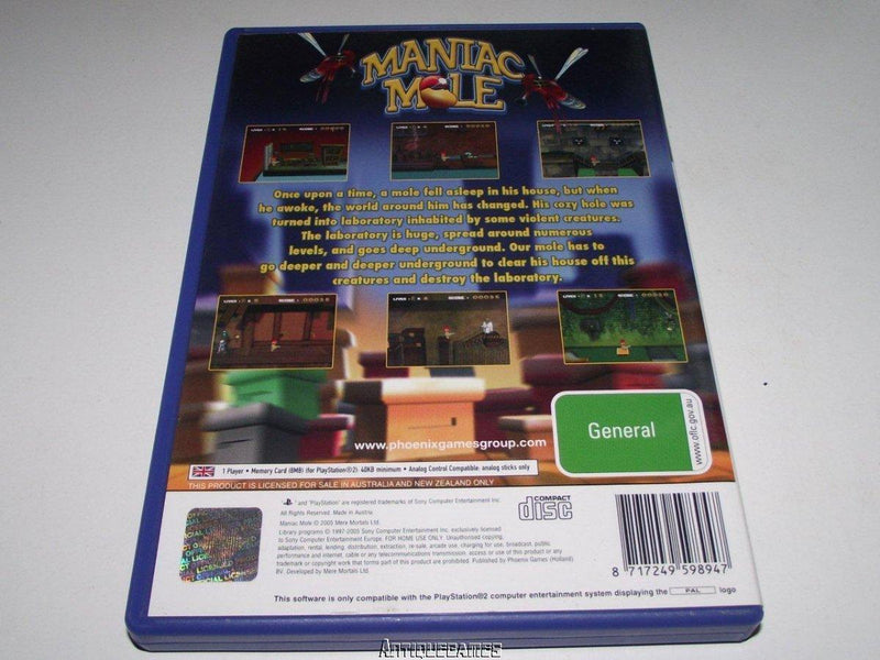 Maniac Mole PS2 PAL *No Manual* (Preowned)