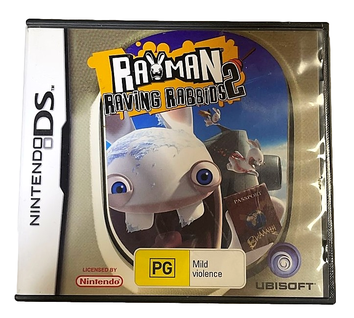 Rayman Raving Rabbids 2 Nintendo DS 2DS 3DS Game *Complete* (Pre-Owned)