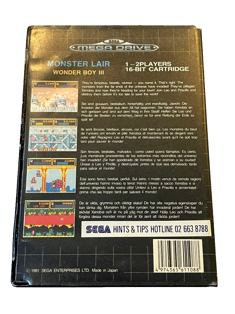 Wonder Boy III Monster Lair Sega Mega Drive *Complete* (Pre-Owned)