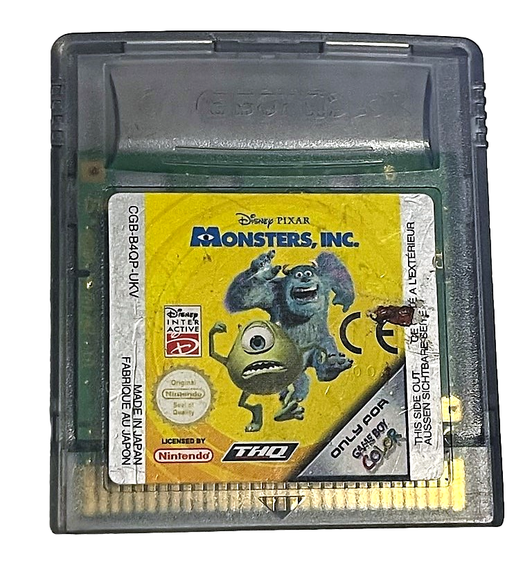 Monster's Inc Nintendo Gameboy Color Cartridge