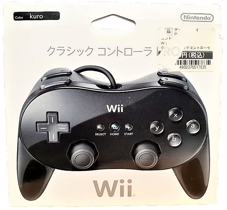 Genuine Nintendo Wii Black Classic Controller Pro Boxed Ex Japanes Stock