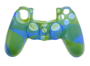 Silicone Cover For PS4 Controller Case Skin - Glossy Blue/Green Swirls