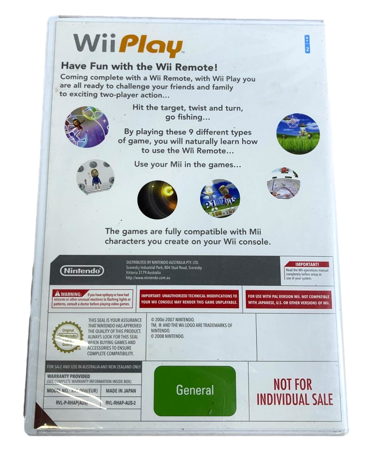 Wii Play Nintendo Wii PAL Wii U Compatible *Sealed*