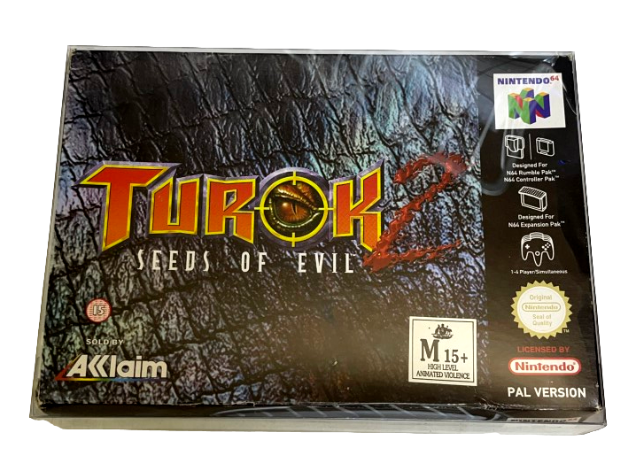 Turok 2 Seeds of Evil Nintendo 64 N64 Boxed PAL *Complete* (Preowned)