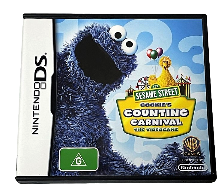 Sesame Street Cookie's Counting Carnival Nintendo DS 2DS 3DS Game *No Manual* (Pre-Owned)