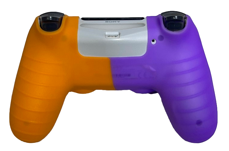 Silicone Cover For PS4 Controller Case Skin - Purple/Orange
