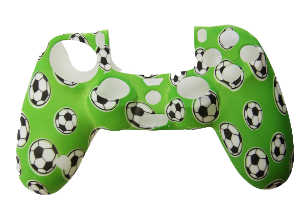 Silicone Cover For PS4 Controller Case Skin - Green Soccer Balls Football - Games We Played