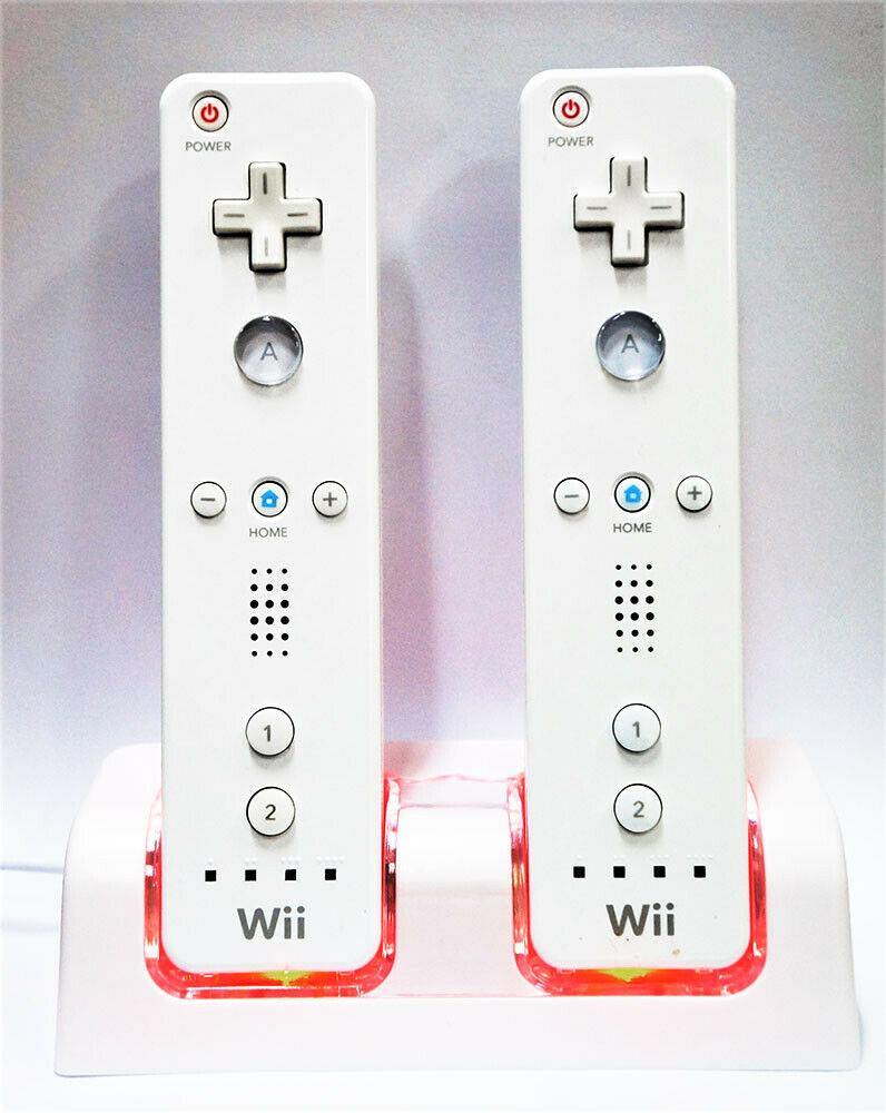 2 in 1 Dual Controller Charging Station Set for Nintendo Wii - White - Games We Played