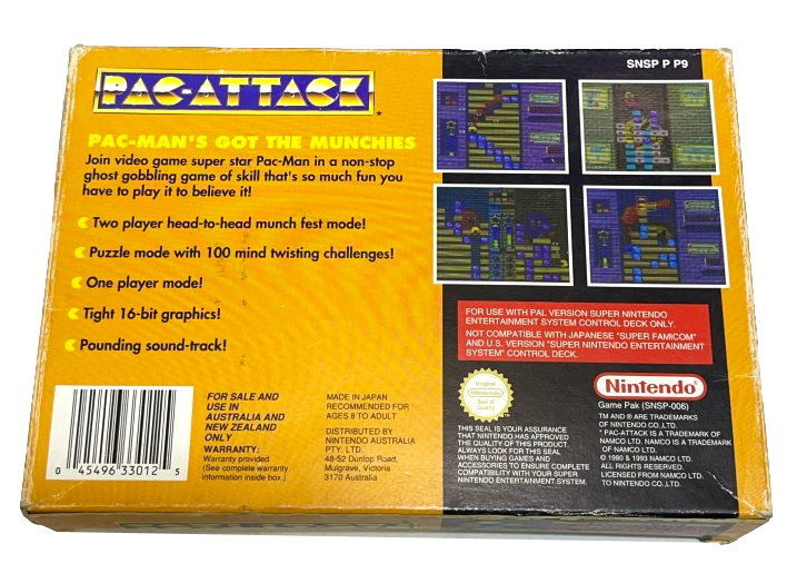 Pac-Attack SNES Boxed PAL *Complete* (Preowned)