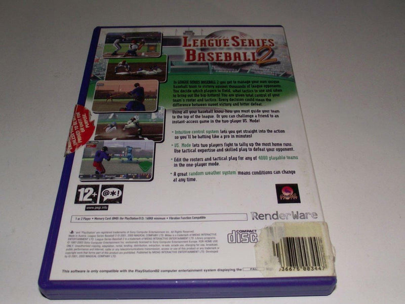 League Series Baseball 2 PS2 PAL *Complete* (Pre-Owned)