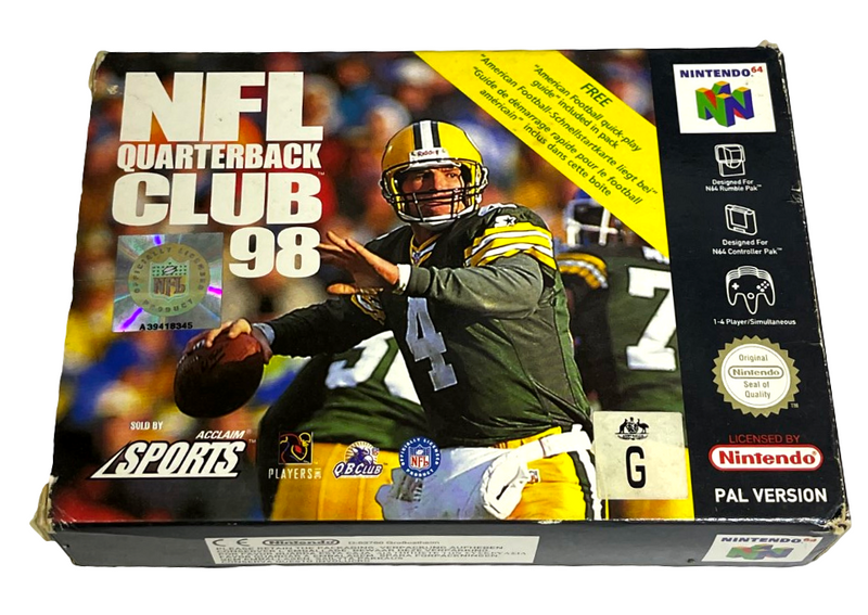 NFL Quarterback Club 98 Nintendo 64 N64 Boxed PAL *Complete* (Preowned)