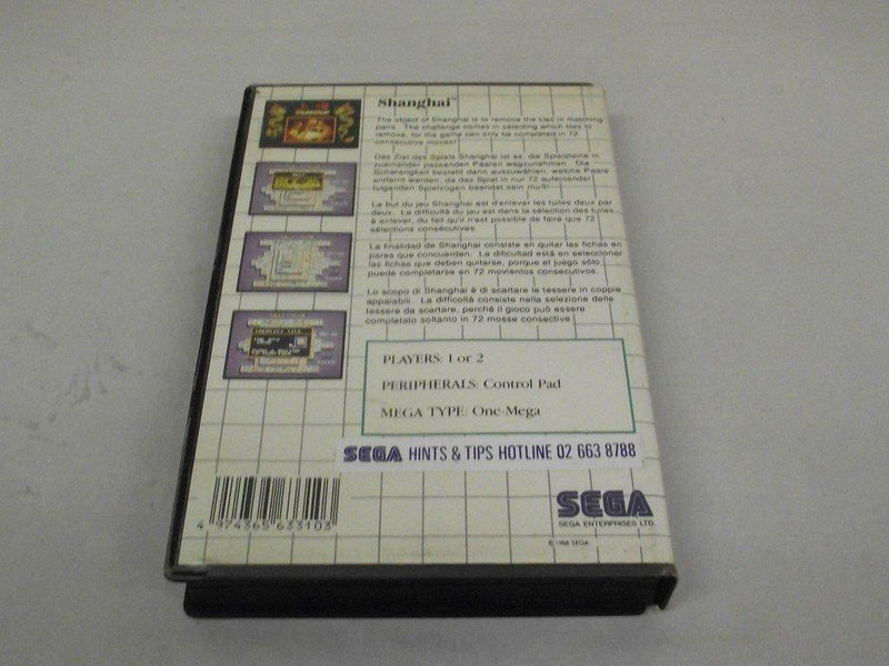 Shanghai Sega Master System PAL *No Manual* (Pre-Owned)