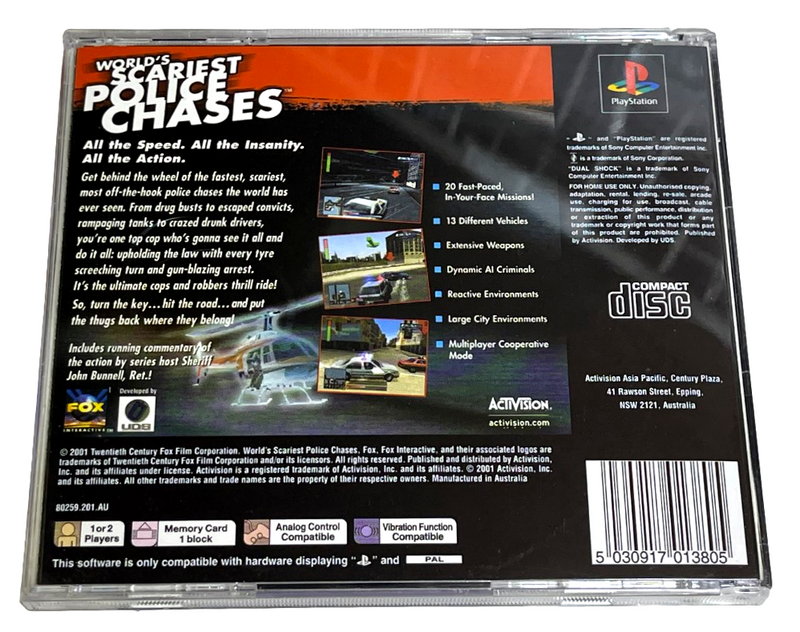 World's Scariest Police Chases PS1 PS2 PS3 PAL *Complete* (Preowned)