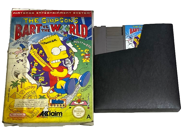 The Simpsons Bart Vs The World Nintendo NES Boxed PAL *No Manual* (Preowned)