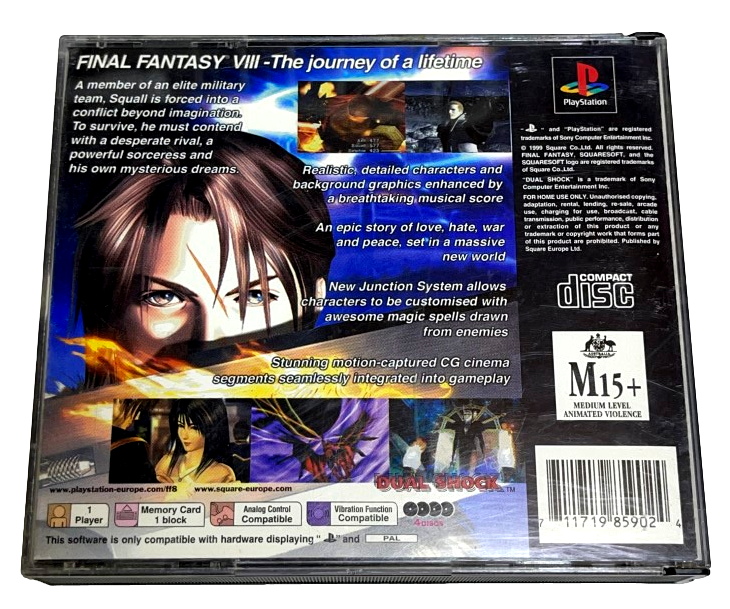 Final Fantasy VIII PS1 PS2 PS3 PAL *Complete* (Preowned)