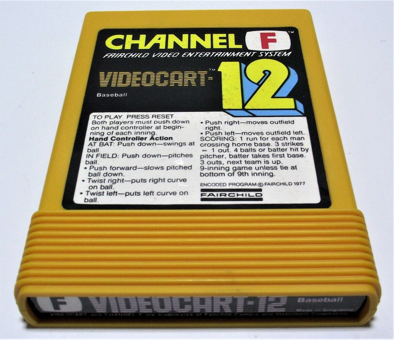 Boxed Channel F Videocart Fairchild Video Entertainment System 12 Baseball