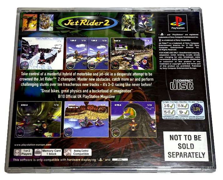 Jet Rider 2 PS1 PS2 PS3 PAL *No Cover Art* (Preowned)