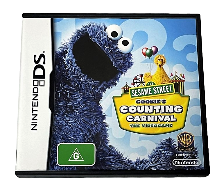 Sesame Street Cookie's Counting Carnival Nintendo DS 2DS 3DS Game *Complete* (Pre-Owned)