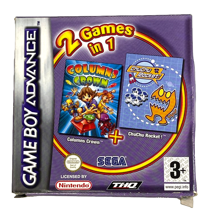 Columns Crown / ChuChu Rocket Nintendo Gameboy Advance GBA *Complete* Boxed (Pre-Owned)