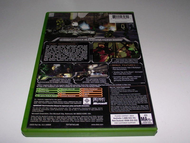 Halo 2 MultiPlayer Map Pack XBOX Original PAL *No Manual* (Pre-Owned)