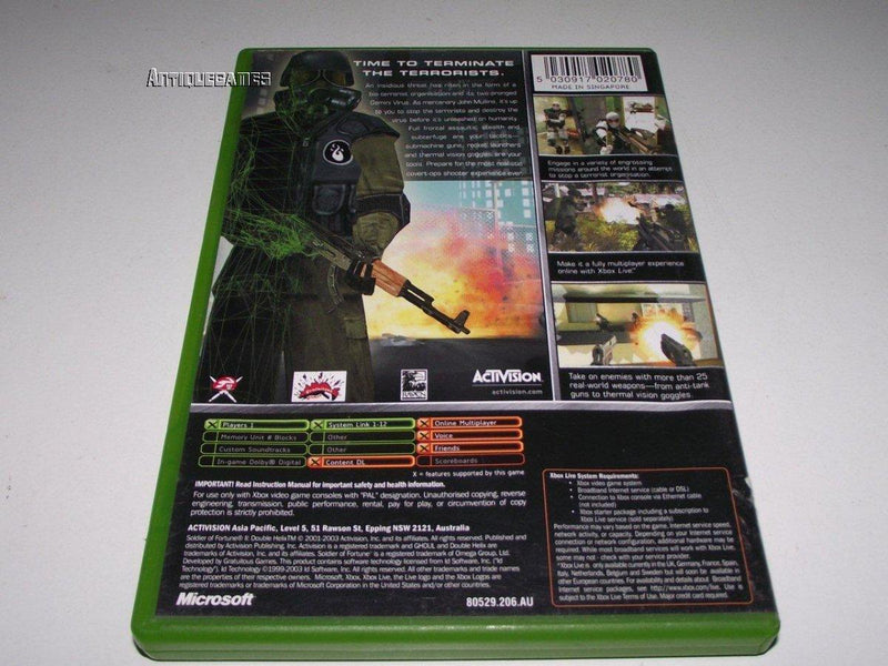 Soldier of Fortune Double Helix II Xbox Original PAL *Complete* (Pre-Owned)