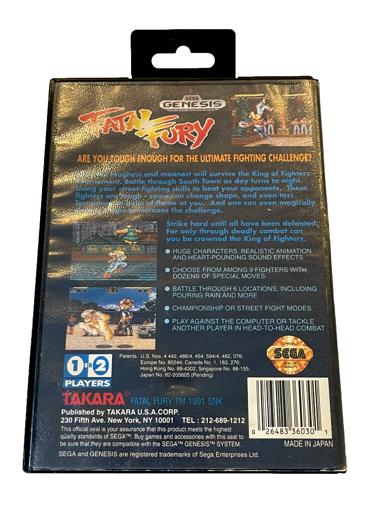 Fatal Fury Sega Mega Drive *No Manual* (Pre-Owned)