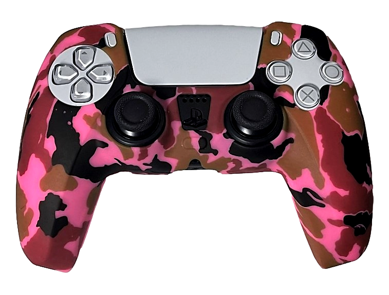 Silicone Cover For PS5 Controller Case Skin - Bubble Gum Pink Camo