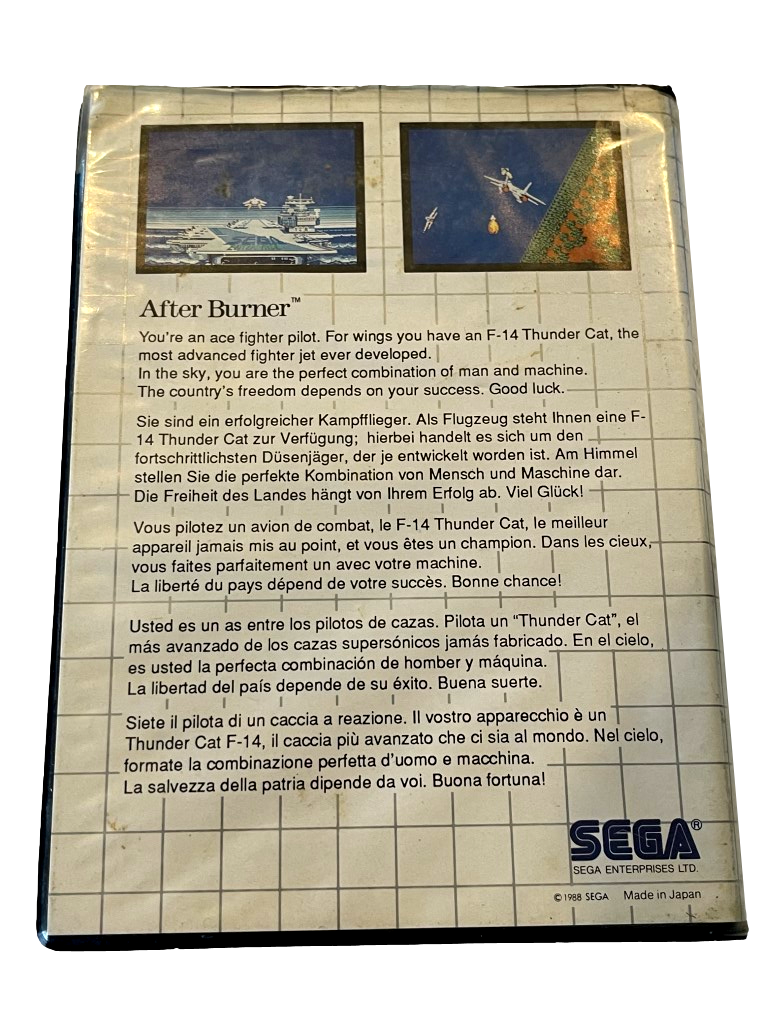 After Burner Sega Master System *No Manual*(Soft Case) (Pre-Owned)