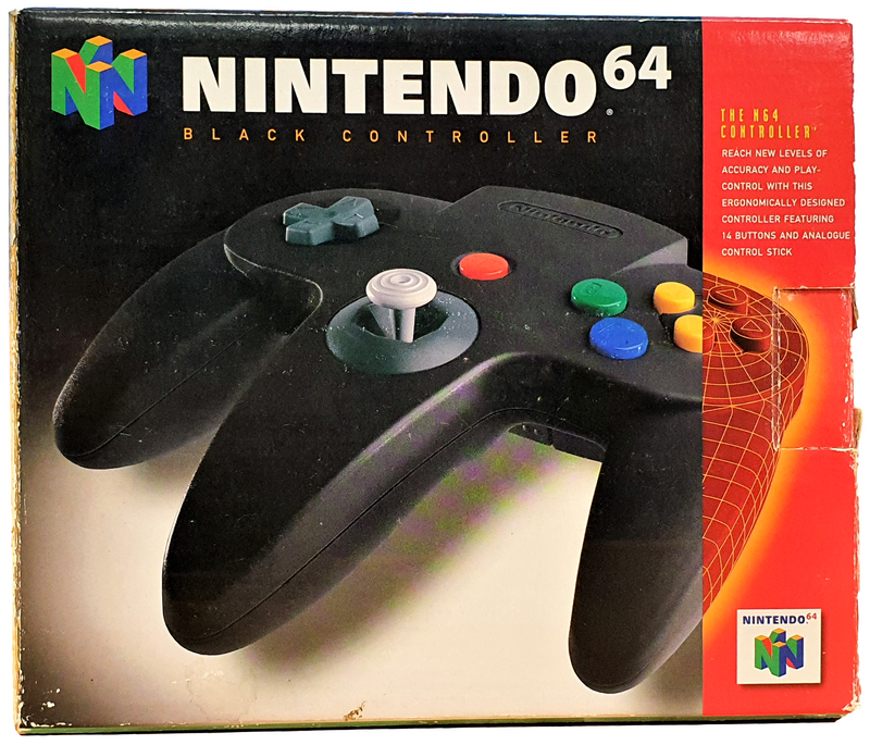 Genuine Nintendo 64 N64 Black Controller Original Boxed (Preowned)