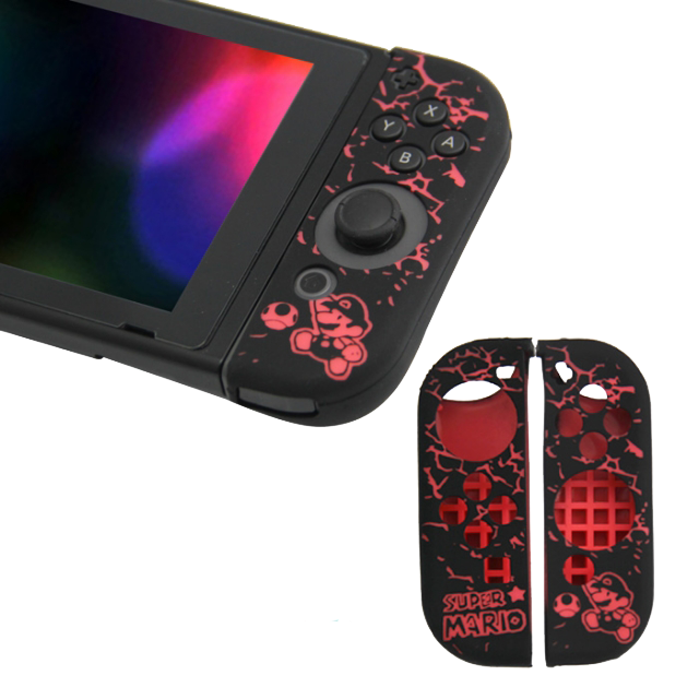 Silicone Cover For Switch Joy Con Controller Skin Case Super Mario Red