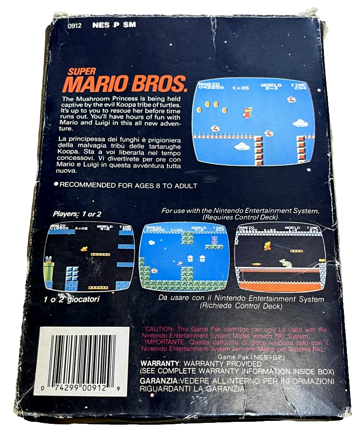 Super Mario Bros Nintendo NES Boxed PAL *No Manual* (Preowned)
