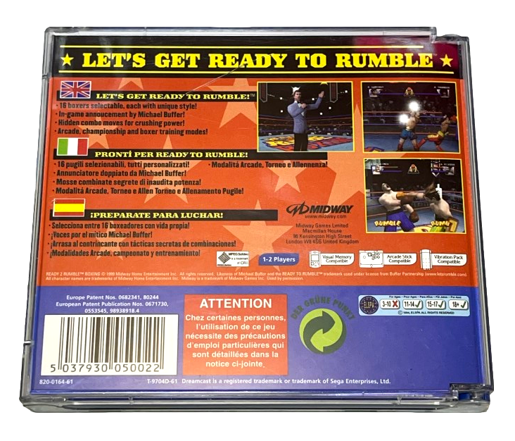 Ready 2 Rumble Boxing Sega Dreamcast PAL *Complete*