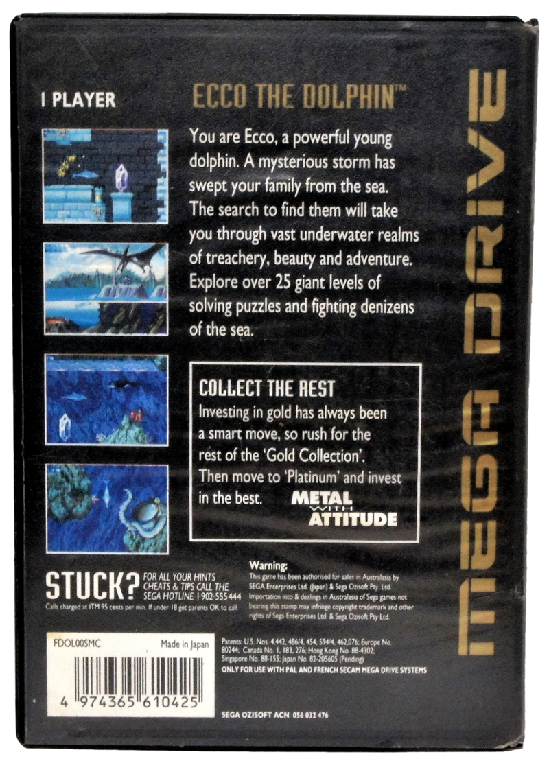 Ecco The Dolphin Sega Mega Drive *No Manual* Gold Collection (Pre-Owned)