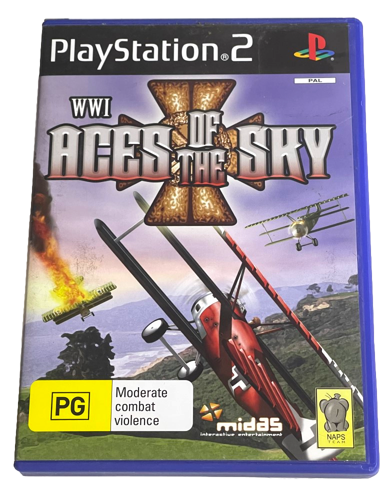 WWI: Aces of the Sky PS2 PAL *No Manual * Biplane Action (Preowned)