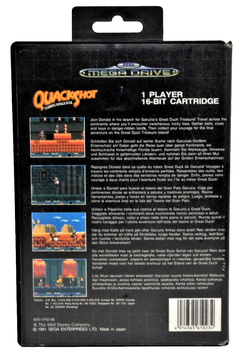 QuackShot Starring Donald Duck Sega Mega Drive *Complete*