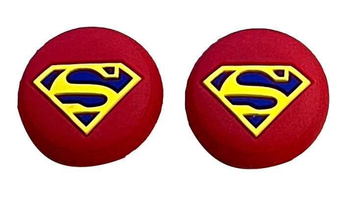 Thumb Grips x 2 For PS4 PS5 XBOXONE Xbox Series X Toggle Cover Cap - Red Superman