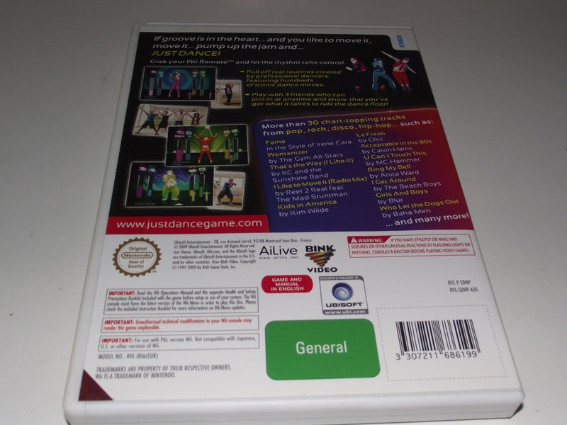 Just Dance Nintendo Wii PAL *No Manual* (Pre-Owned)